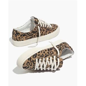 Madewell Size 7 Women Sneakers Sidewalk Low-Top Leopard Print